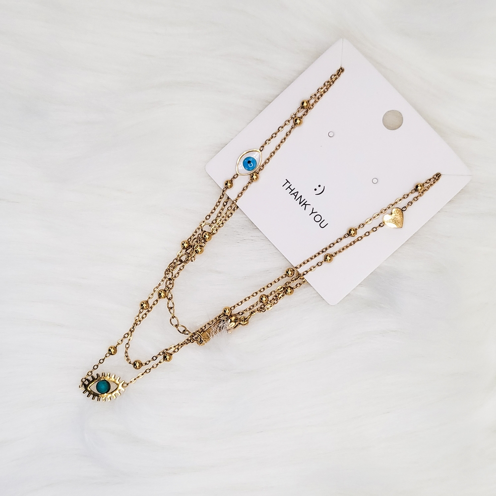 Gold Evil Eye Necklace